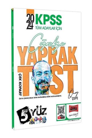 2024 KPSS Tüm Adaylar İçin 5Yüz Coğrafya Çek Kopart Yaprak Test