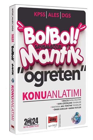 2024 KPSS ALES DGS Bol Bol Öğreten Sayısal Sözel Mantık Konu Anlatımı
