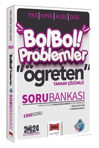 2024 KPSS ALES DGS YKS Bol Bol Öğreten Problemler Tamamı Çözümlü 1500 Soru Bankası (5 Deneme İlaveli)