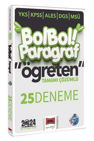 2024 KPSS ALES DGS YKS MSÜ Bol Bol Öğreten Paragraf Tamamı Çözümlü 25 Deneme