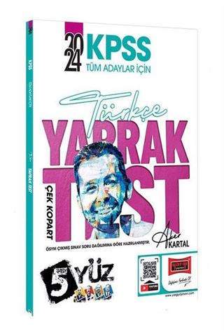 2024 KPSS Tüm Adaylar İçin 5Yüz Türkçe Çek Kopart Yaprak Test