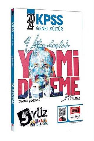2024 KPSS 5Yüz Ekibi Vatandaşlık Tamamı Çözümlü 20 Deneme