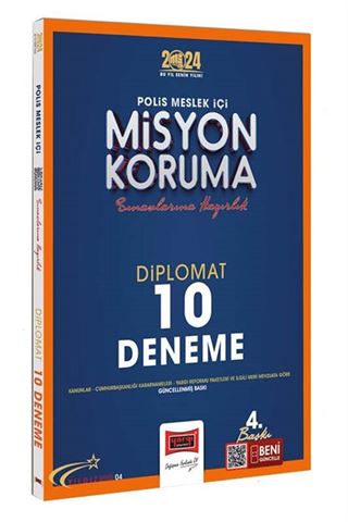 2024 Polis Meslek İçi Misyon Koruma Sınavlarına Hazırlık Yıldız Serisi Diplomat 10 Deneme