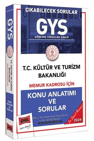 2024 GYS Kültür ve Turizm Bakanlığı Memur Kadrosu İçin Konu Anlatımı ve Sorular