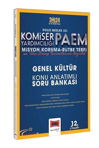 Polis Meslek İçi Komiser Yardımcılığı PAEM Misyon Koruma - Rütbe Terfi Genel Kültür Konu Anlatımlı Soru Bankası