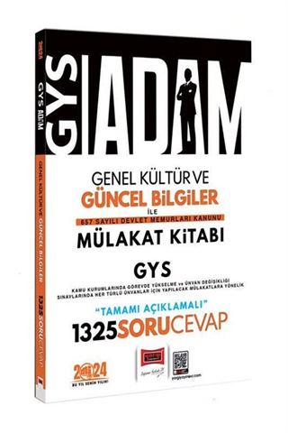 2024 GYS Adam Genel Kültür ve Güncel Bilgiler 657 Sayılı Devlet Memurları Kanunu Mülakat Kitabı