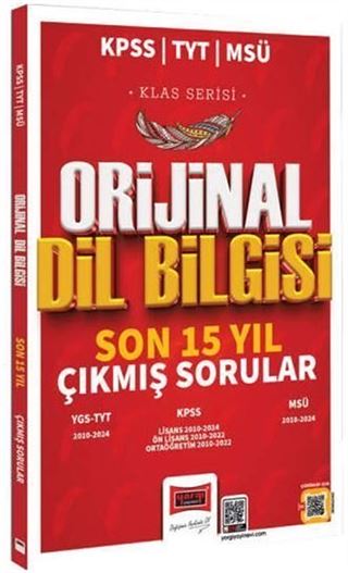 2025 KPSS TYT MSÜ Klas Serisi Orijinal Dil Bilgisi Son 15 Yıl Çıkmış Sorular
