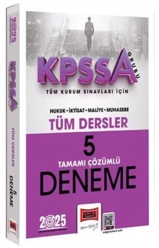 KPSS-A Grubu Tüm Kurum Sınavları İçin Tüm Dersler Tamamı Çözümlü 5 Deneme