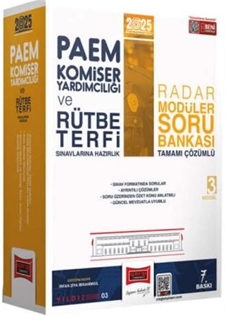 2025 PAEM Komiser Yardımcılığı ve Rütbe Terfi Sınavlarına Hazırlık Radar Serisi Tamamı Çözümlü Modüler Soru Bankası Seti