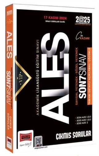 2025 ALES VİP Son 7 Sınav Çıkmış Sorular