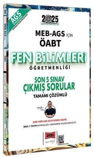 2025 MEB-AGS ÖABT Fen Bilimleri Öğretmenliği Son 5 Sınav Çıkmış Sorular