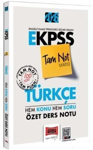 2026 E-KPSS Tam Not Serisi Türkçe Hem Konu Hem Soru Özet Ders Notu