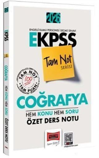 2026 E-KPSS Tam Not Serisi Coğrafya Hem Konu Hem Soru Özet Ders Notu