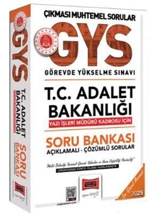2025 GYS T.C Adalet Bakanlığı Yazı İşleri Müdürü Kadrosu İçin Çözümlü Soru Bankası