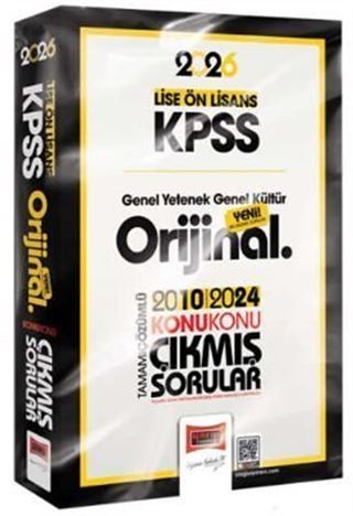 2026 KPSS Lise-Ön Lisans GK-GY Orijinal 2010-2024 Konu Konu Çıkmış Sorular