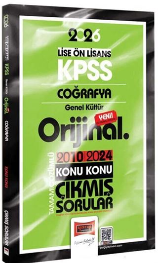 2026 KPSS Lise-Önlisans Coğrafya Orijinal 2010-2024 Konu Konu Çıkmış Sorular