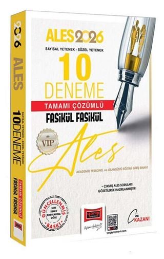 2026 ALES VIP Sayısal-Sözel Yetenek Tamamı Çözümlü Fasikül Fasikül 10 Deneme