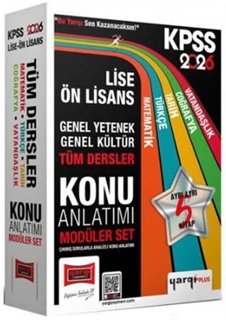 2026 KPSS Lise Ön Lisans GK-GY Tüm Dersler Konu Anlatımı Modüler Set (5 Kitap)