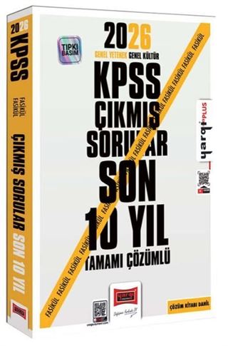 2026 KPSS GK-GY Tüm Dersler Tamamı Çözümlü Son 10 Yıl Çıkmış Sorular