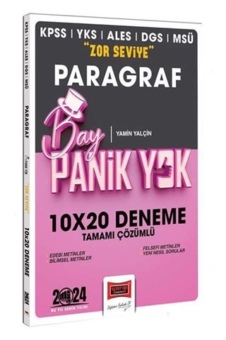 2024 KPSS YKS MSÜ Bay Panik Yok Paragraf Zor Seviye 10x20 Tamamı Çözümlü Deneme