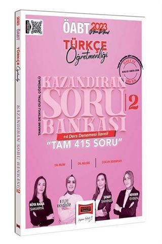 Yargı Yayınları 2023 ÖABT Türkçe Öğretmenliği Kazandıran 2 Tamamı Detaylı Dijital Çözümlü Soru Bankası +4 Ders Denemesi İlaveli