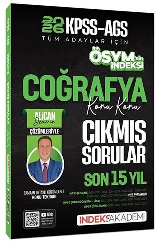 2026 KPSS MEB-AGS Coğrafya ÖSYM nin İndeksi Çıkmış Sorular Son 15 Yıl Konu Konu Çözümlü