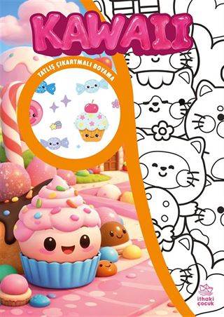 Kawaii / Çıkartmalı Boyama Kitabı