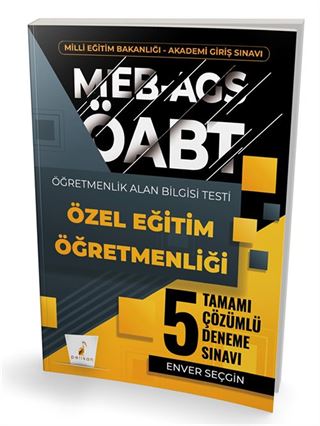 MEB-AGS ÖABT Özel Eğitim Öğretmenliği Tamamı Çözümlü 5 Deneme Sınavı