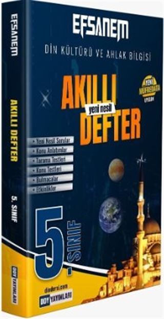 5. Sınıf Din Kültürü ve Ahlak Bilgisi Efsane Akıllı Defter
