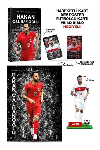 Hakan Çalhanoğlu / Sahanın Yıldızları - 3D Biblo, Hareketli Kart, Dev Poster ve Futbolcu Kartı Hediyeli!