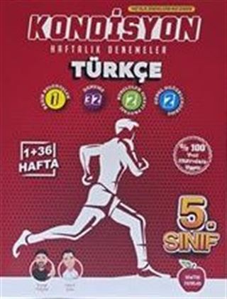 5. Sınıf Kondisyon Haftalık Denemeler Türkçe (Video Çözümlü, Mobil Kütüphane, Akıllı Optik)
