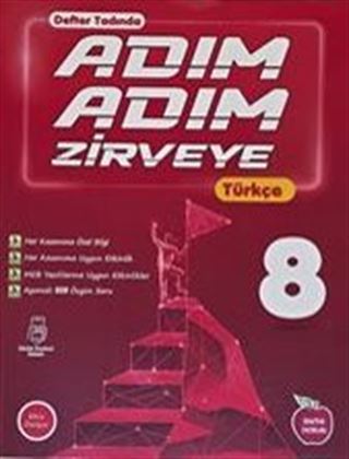 Adım Adım Zirveye 8. Sınıf Türkçe (Defter Tadında, Video Çözümlü)