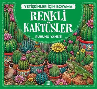 Renkli Kaktüsler / Yetişkinler İçin Boyama