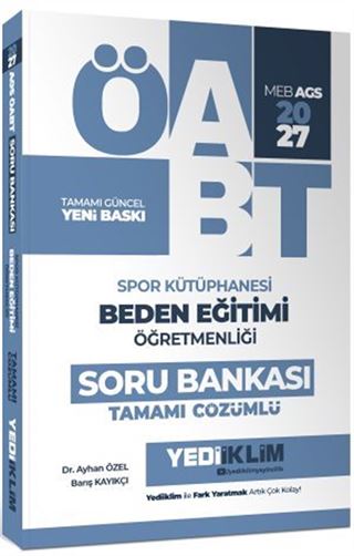 2027 MEB AGS ÖABT Spor Kütüphanesi Beden Eğitimi Öğretmenliği Tamamı Çözümlü Soru Bankası