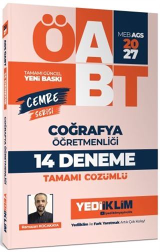 2027 MEB AGS ÖABT Cemre Serisi Coğrafya Öğretmenliği Tamamı Çözümlü 14 Deneme