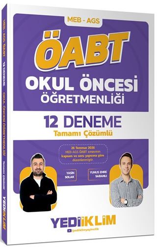 2027 MEB AGS ÖABT Okul Öncesi Öğretmenliği Tamamı Çözümlü 12 Deneme