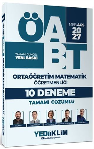 2027 MEB AGS ÖABT Ortaöğretim Matematik Öğretmenliği Tamamı Çözümlü 10 Deneme