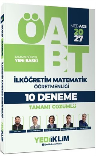 2027 MEB AGS ÖABT İlköğretim Matematik Öğretmenliği Tamamı Çözümlü 10 Deneme