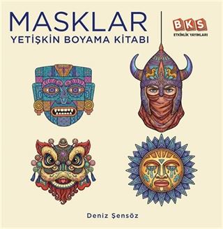 Masklar Yetişkin Boyama Kitabı