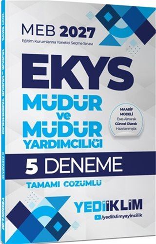2027 MEB EKYS Müdür ve Müdür Yardımcılığı Tamamı Çözümlü 5 Deneme