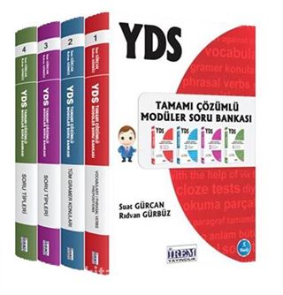 YDS Tamamı Çözümlü Modüler Soru Bankası Seti (4 Kitap)