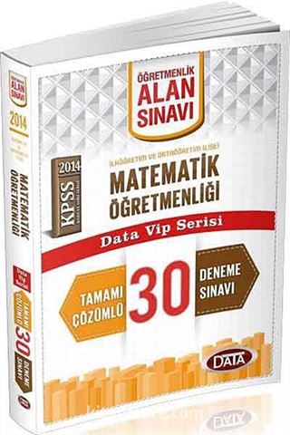2014 KPSS Matematik Öğretmenliği Data Vip Serisi Tamamı Çözümlü 30 Deneme Sınavı