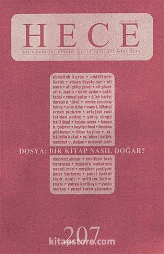 Sayı:207 Mart 2014 Hece Aylık Edebiyat Dergisi