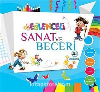 Eğlenceli Sanat ve Beceri Mavi Kitap 4 Yaş