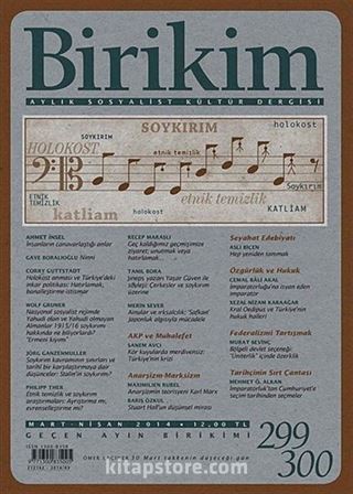 Birikim / Sayı:299-300 Yıl: 2014 / Aylık Sosyalist Kültür Dergisi