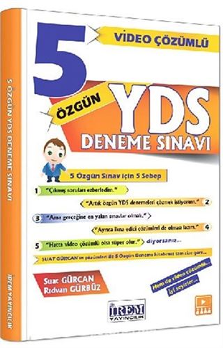 YDS Video Çözümlü 5 Özgün Deneme Sınavı