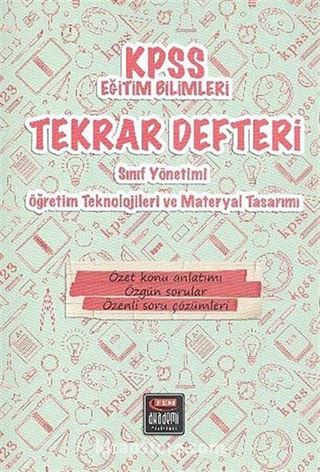 2014 KPSS Eğitim Bilimleri Tekrar Defteri Sınıf Yönetimi Öğretim Teknolojileri ve Materyal Tasarımı