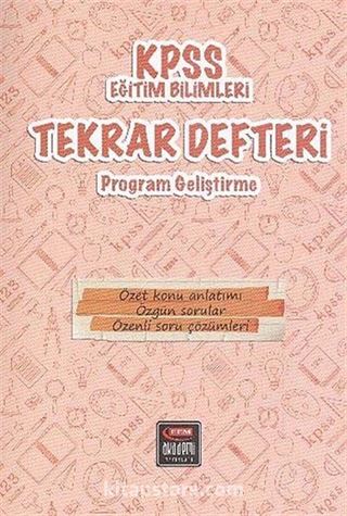 2014 KPSS Eğitim Bilimleri Tekrar Defteri Program Geliştirme