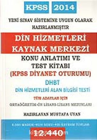 2014 Kpss Din Hizmetleri Alan Bilgisi Test ( Dhbt )( Mbsts )Konu Anlatımlı