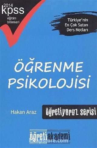2014 KPSS Eğitim Bilimleri Öğrenme Psikolojisi Öğretiyoruz Serisi